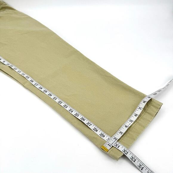L.L. Bean VTG Natural Fit Cotton Tan Flat Front Chinos Mens Size 36x32 Trousers - Picture 9 of 10